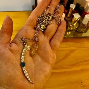 New without tags Moon star crystal necklace